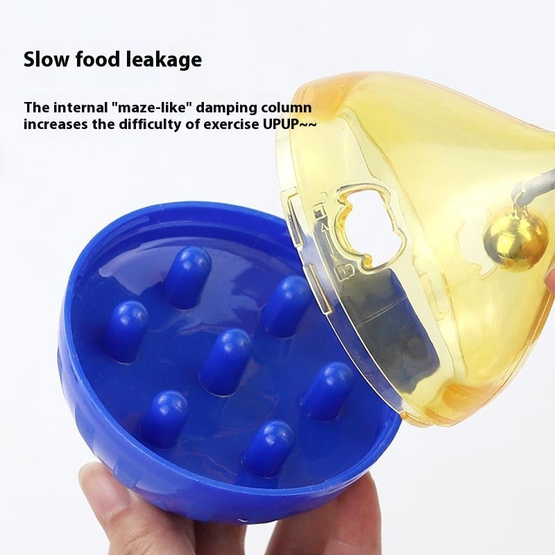 KFX-6749245 Dog Toy Tumbler Food Dropping Ball - Bone Shaped Plastic Pet Feeder