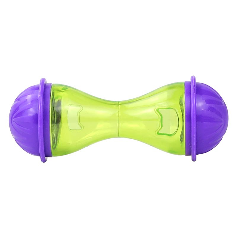 KFX-6749245 Dog Toy Tumbler Food Dropping Ball - Bone Shaped Plastic Pet Feeder