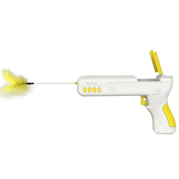 KFX-6750269 Interactive Feather Teaser Stick Toy for Cats - Multiple Color Options Available