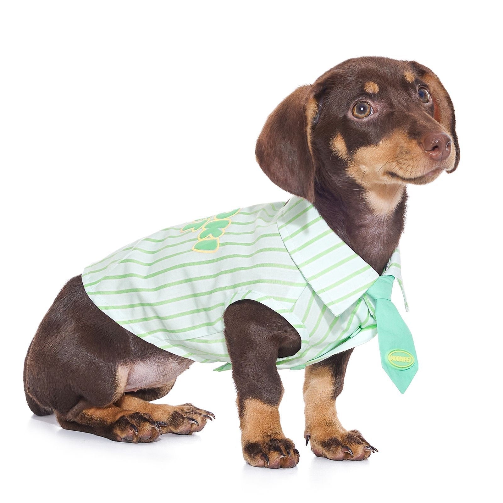 KFX-6751037 Casual Thin Cotton Shirt for Pets in Green - Sizes XXS to XXL