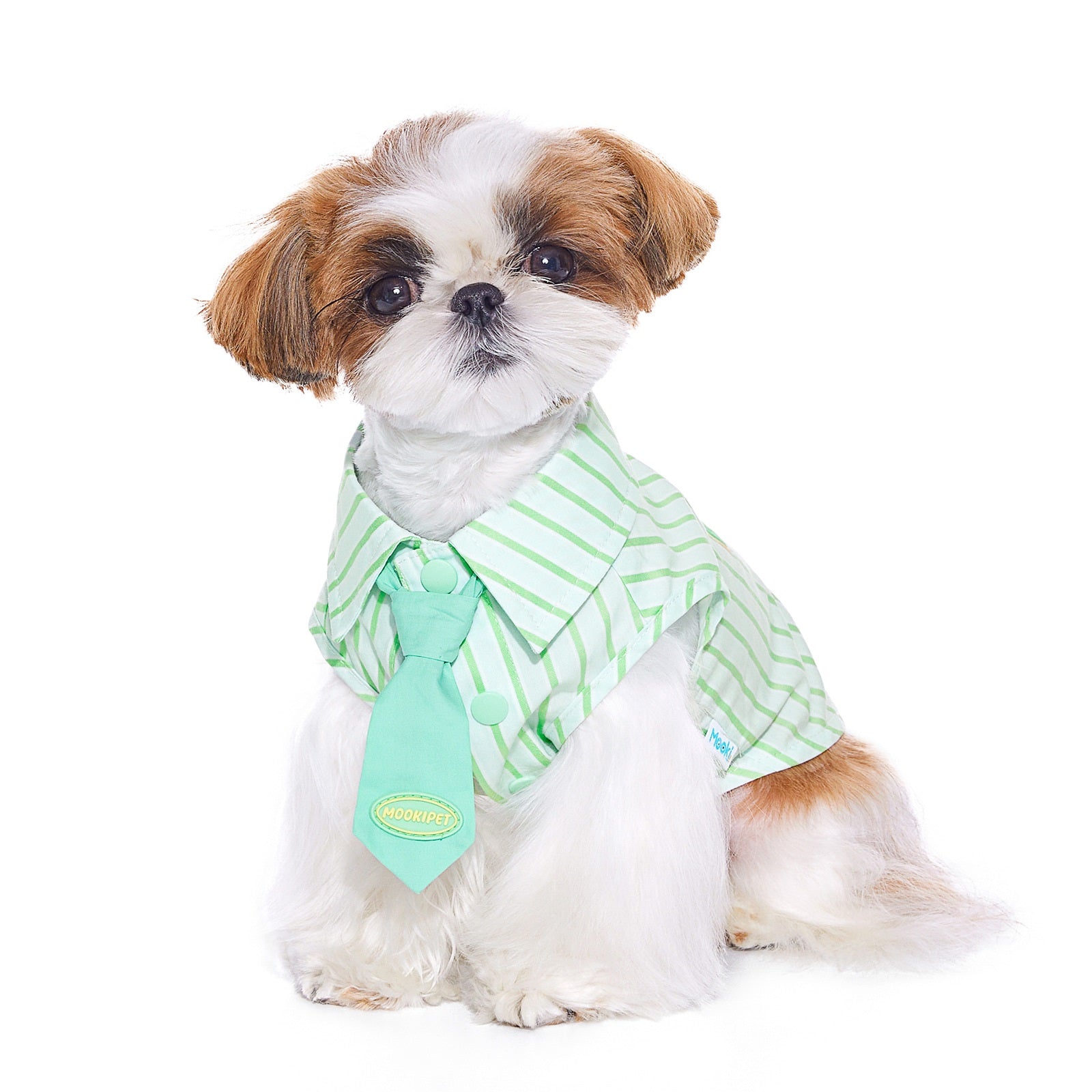 KFX-6751037 Casual Thin Cotton Shirt for Pets in Green - Sizes XXS to XXL