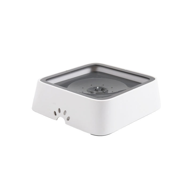 KFX-6751293 2L Anti-Overflow Cat and Dog Water Basin with Slow Water Inlet and Floating Bowl