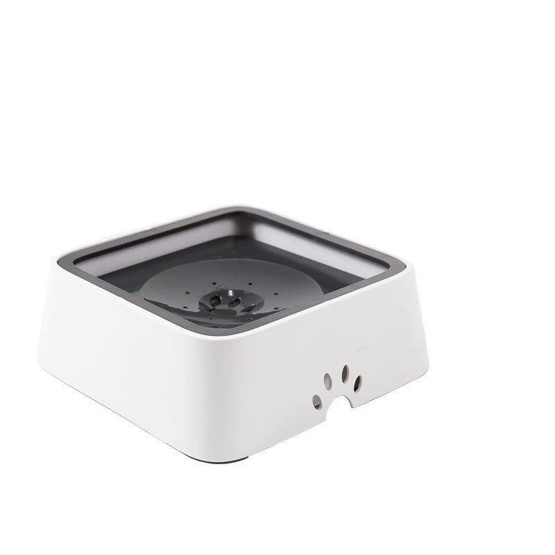 KFX-6751293 2L Anti-Overflow Cat and Dog Water Basin with Slow Water Inlet and Floating Bowl
