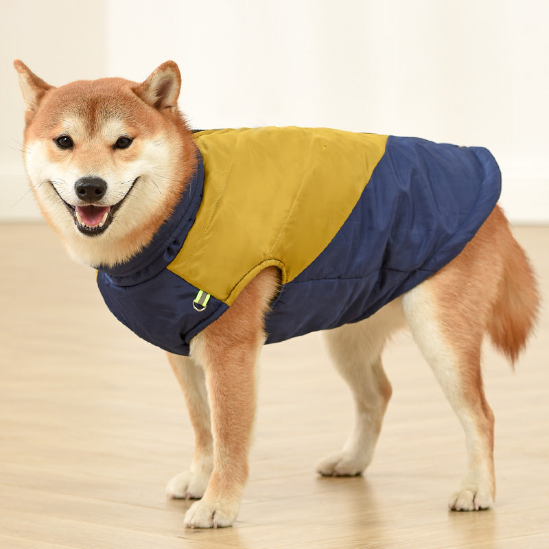 KFX-6751805 Retro Contrast Cotton Tank Top for Medium to Large Dogs - Multiple Color Options Available