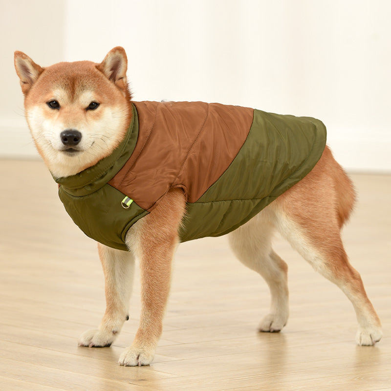KFX-6751805 Retro Contrast Cotton Tank Top for Medium to Large Dogs - Multiple Color Options Available