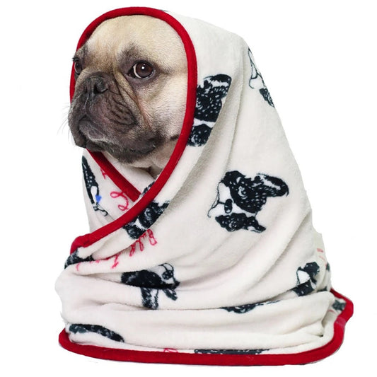 KFX-6752061 Cozy Beige Coral Velvet Blanket for Pets and Babies - 70cm x 100cm