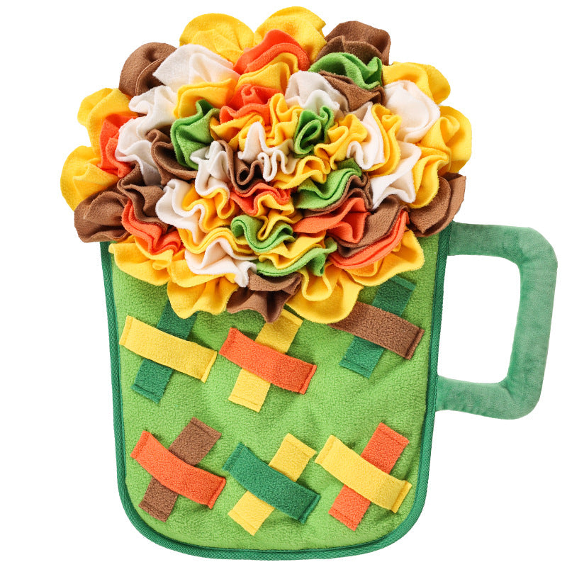 KFX-6756029 Dog Sniffing Pad for Food Training – Slow Feeding Toy in Medium Green and Yellow Editions
