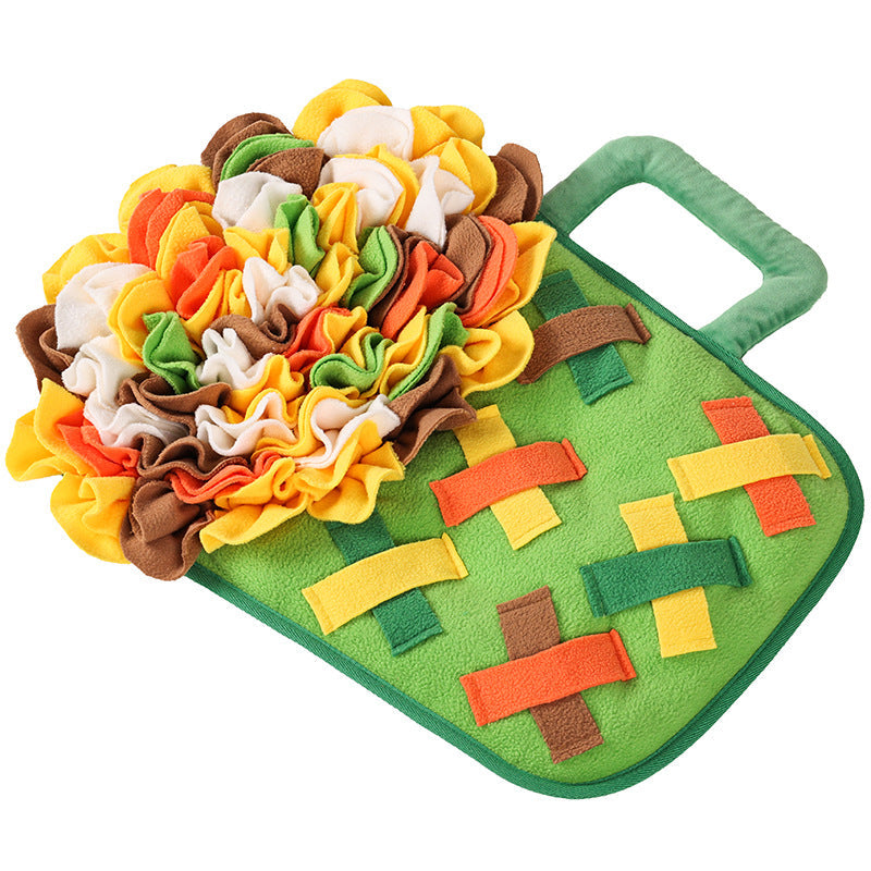 KFX-6756029 Dog Sniffing Pad for Food Training – Slow Feeding Toy in Medium Green and Yellow Editions