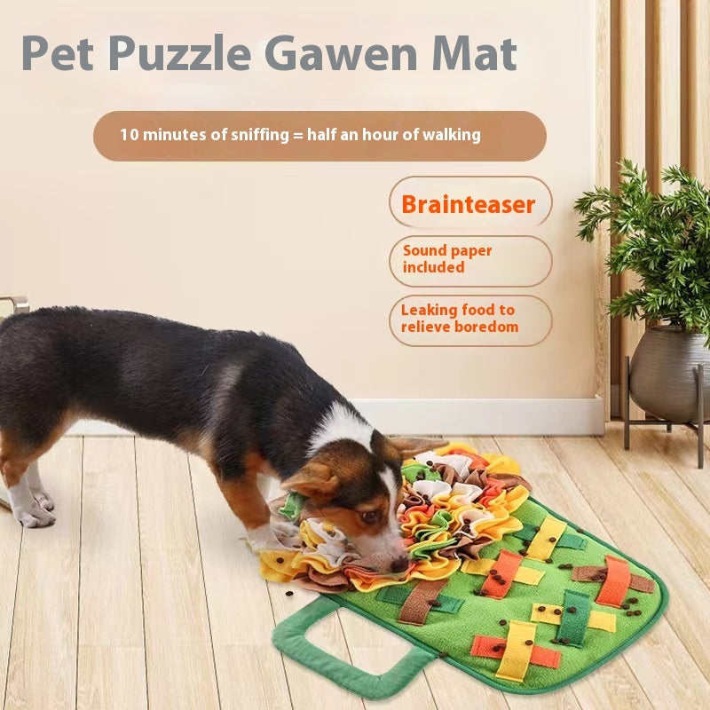 KFX-6756029 Dog Sniffing Pad for Food Training – Slow Feeding Toy in Medium Green and Yellow Editions