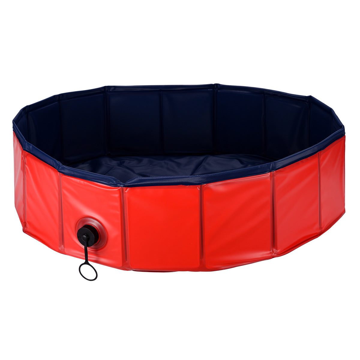 KFX-6756797 Foldable Pet Pool for Dogs and Cats - Portable Bathtub with Drain for Easy Cleaning