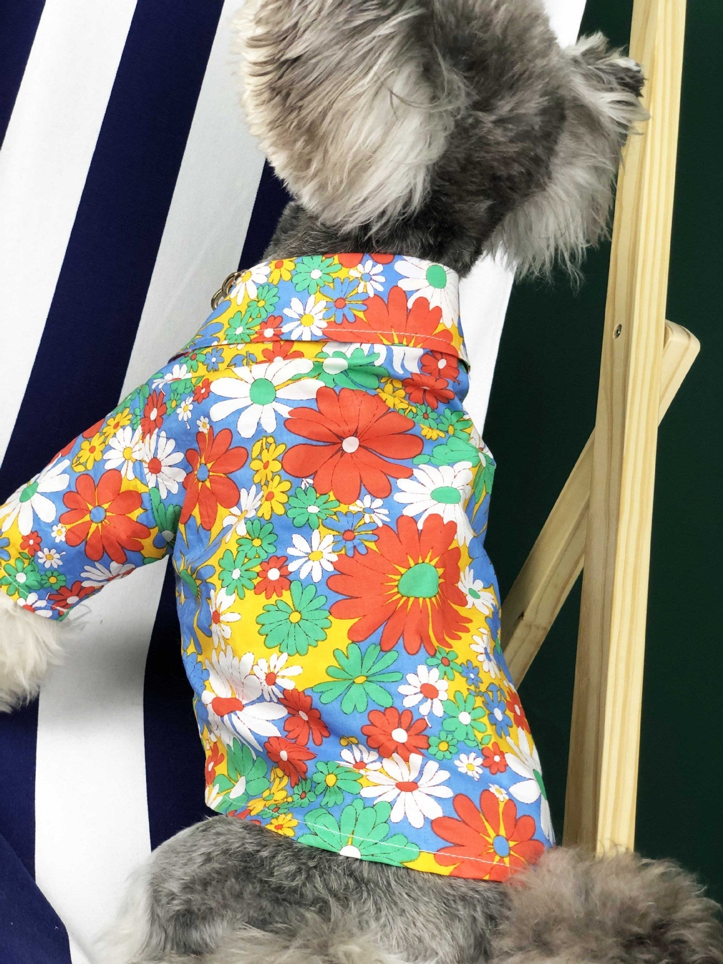 KFX-6757565 Summer Floral Shirt for Small Dogs and Cats - Lightweight Cotton Pet Apparel