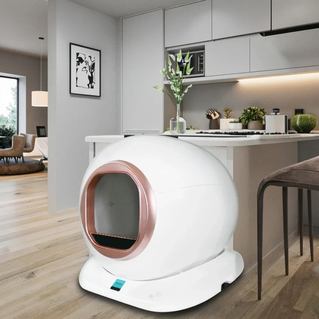 KFX-675859 Smart Self-Cleaning Cat Litter Box with APP Control and Wi-Fi Connectivity, 65L Capacity