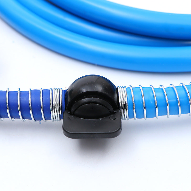 KFX-6758845 Pet Bath and Massage Gloves with Water Spray Functionality - 2m Hose, Blue Color, TPR Material