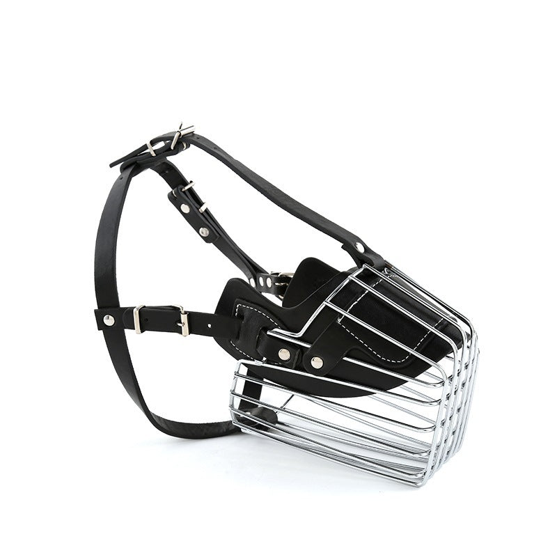 KFX-6760637 Adjustable Soft Leather Dog Muzzle with Anti-Bite Design - Perfect Fit for Safety and Comfort