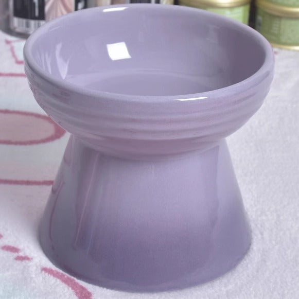 KFX-6762941 Ceramic Anti-Tumble Pet Bowl for Dogs and Cats with High Foot and Neck Protector