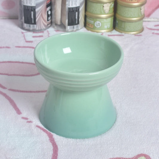 KFX-6762941 Ceramic Anti-Tumble Pet Bowl for Dogs and Cats with High Foot and Neck Protector