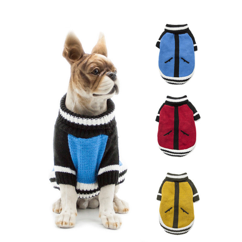 KFX-6765117 Knitted Dog Sweater for Pets - Warm Casual Wear in Various Sizes