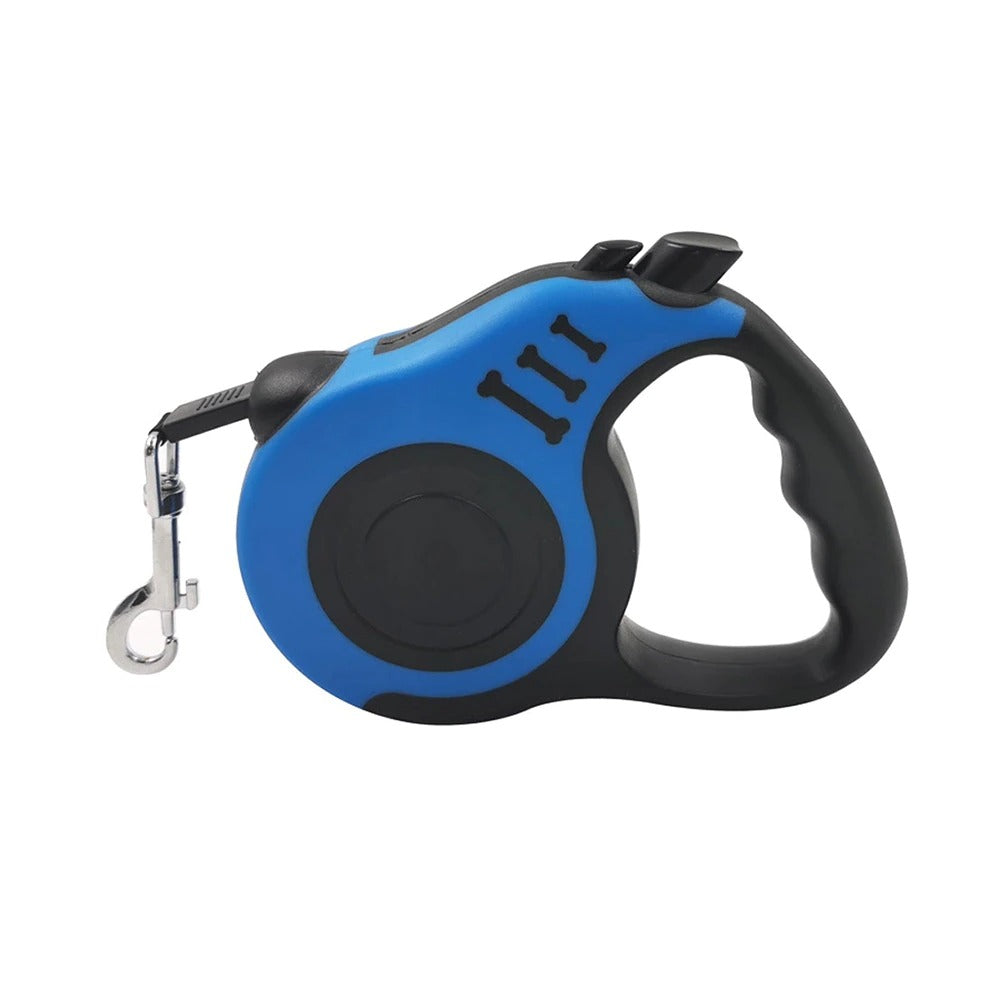 KFX-6769981 Durable Automatic Retractable Dog Leash with Tangle-Free Nylon Rope for Easy Walking and Running, Available in 3m and 5m Lengths