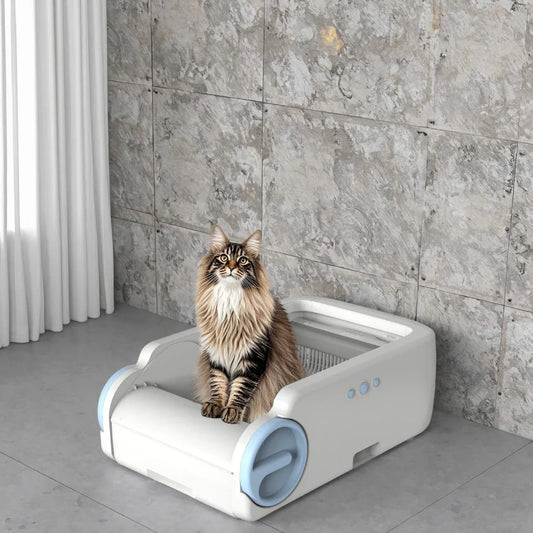 KFX-677011 Automatic Cat Litter Box with Odor Control and Easy Clean Features, Model BLW02-C