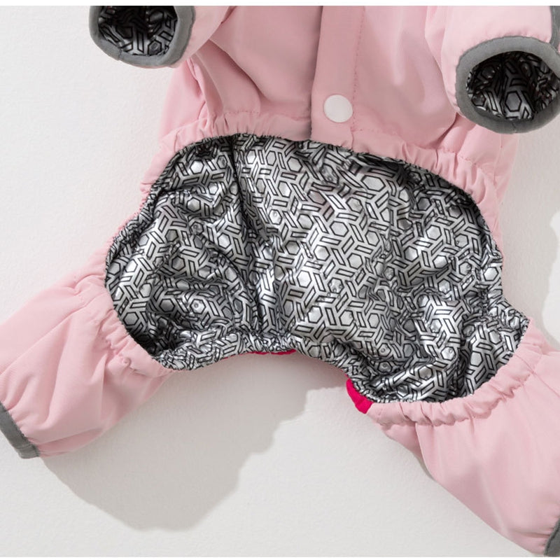 KFX-6771261 Sporty Quilted Dog Jumpsuit with Fleece Lining for Small and Medium Breeds