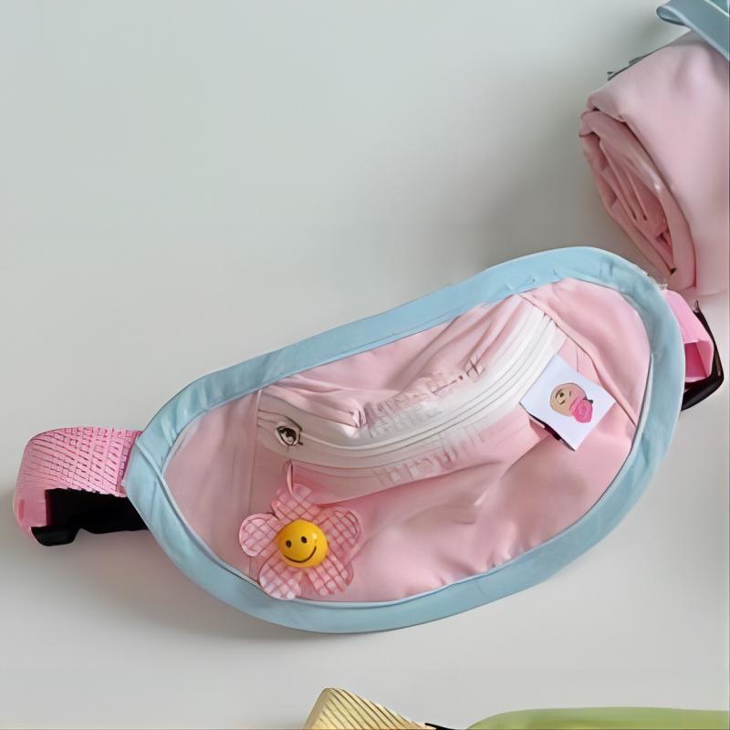 KFX-6772157 Powder Blue and Yellow Green Backpack-Style Pet Carrier for Dogs and Cats, Adjustable S/M Size