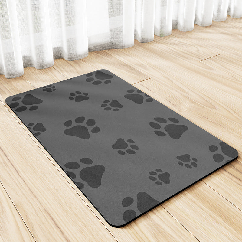 KFX-6774333 Minimalist Water-Absorbing Non-Slip Pet Feeding Mat in Various Colors and Shapes