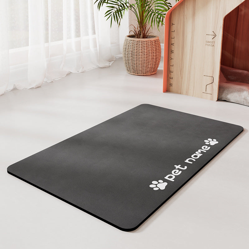KFX-6774333 Minimalist Water-Absorbing Non-Slip Pet Feeding Mat in Various Colors and Shapes