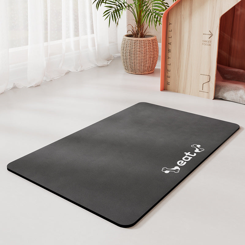 KFX-6774333 Minimalist Water-Absorbing Non-Slip Pet Feeding Mat in Various Colors and Shapes