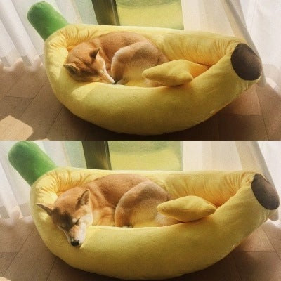 KFX-6776509 Washable Banana-Shape Pet Pad for Small to Medium Pets, Multiple Sizes Available