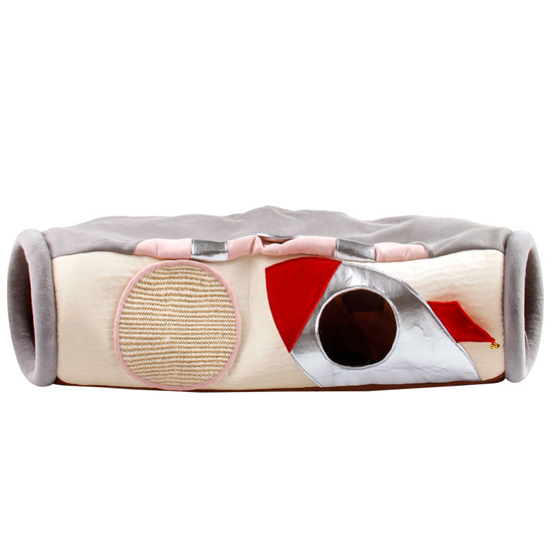 KFX-6777533 Folding Semi-Enclosed Cat Litter Box for Play and Comfort