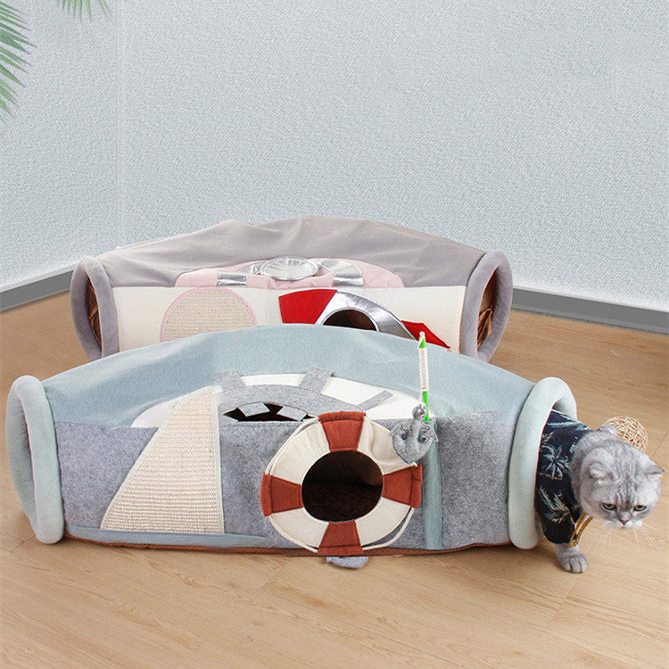 KFX-6777533 Folding Semi-Enclosed Cat Litter Box for Play and Comfort