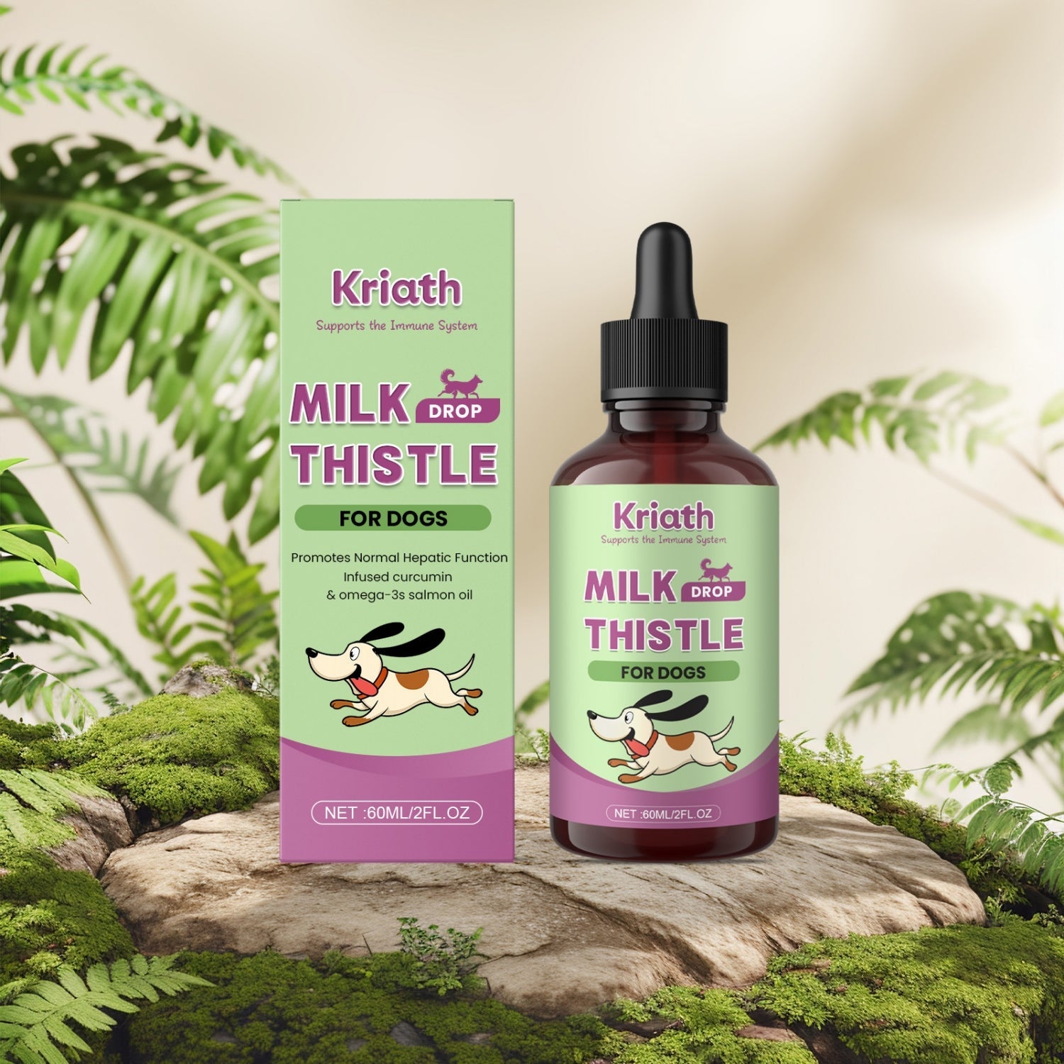 KFX-6778301 Dog Nutrient Solution with Omega-3, Milk Thistle & Turmeric Extracts