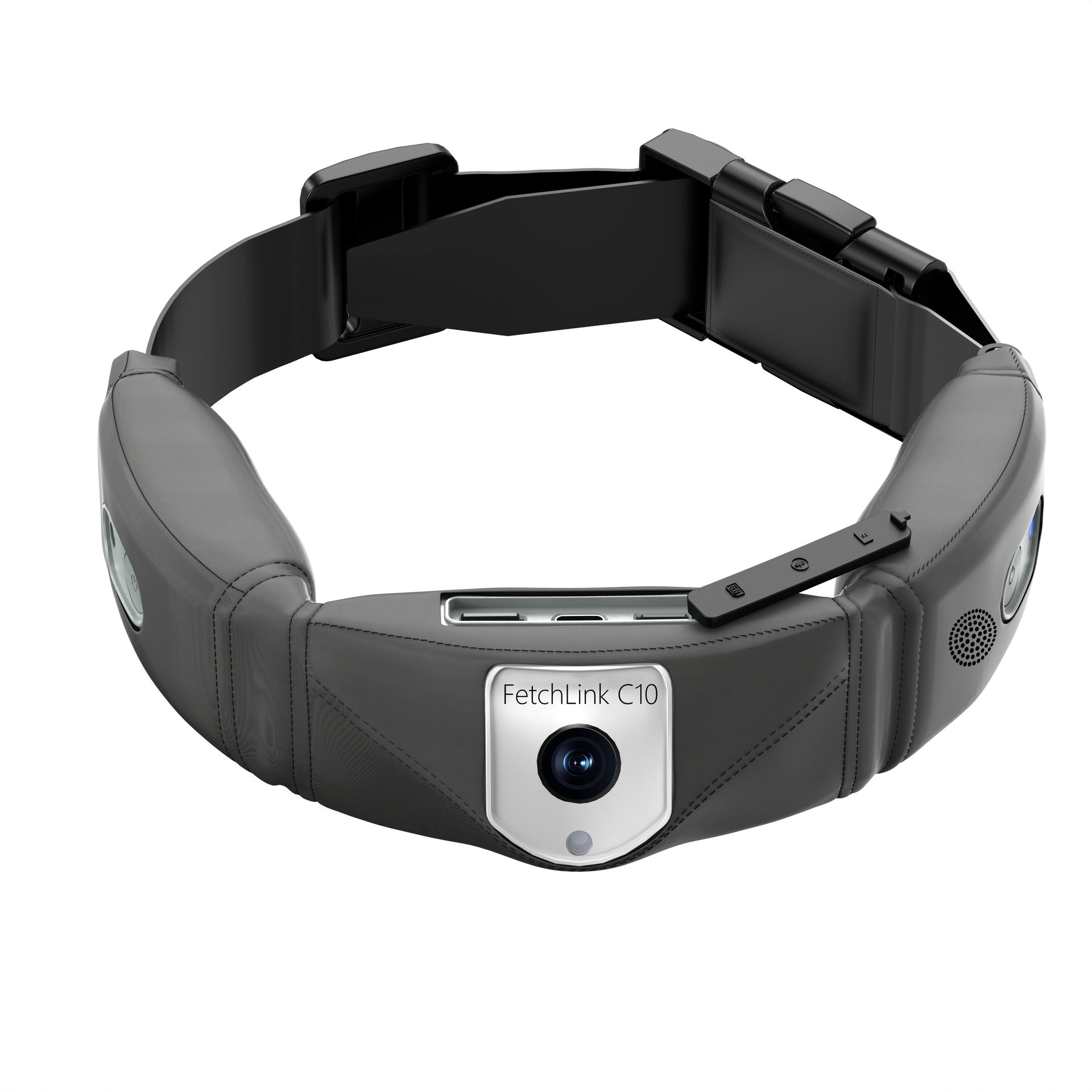 KFX-6780861 C10 Smart Pet Collar with Health Monitoring and Mobile App Control, Gray
