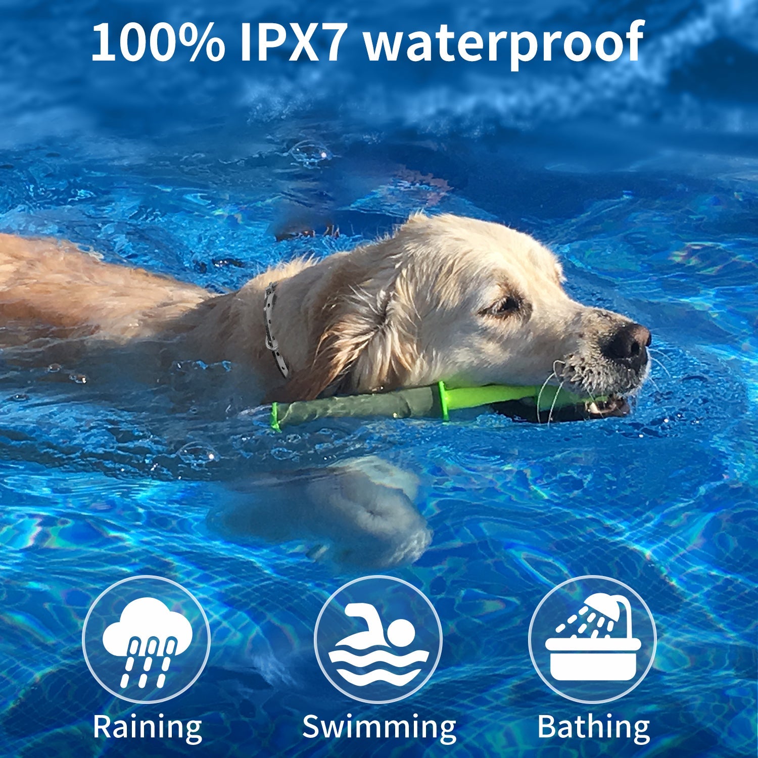 KFX-6781501 Waterproof Remote Dog Training Collar with Electric Shock, Vibration, and Beep Functions, Range Up to 1000 Meters