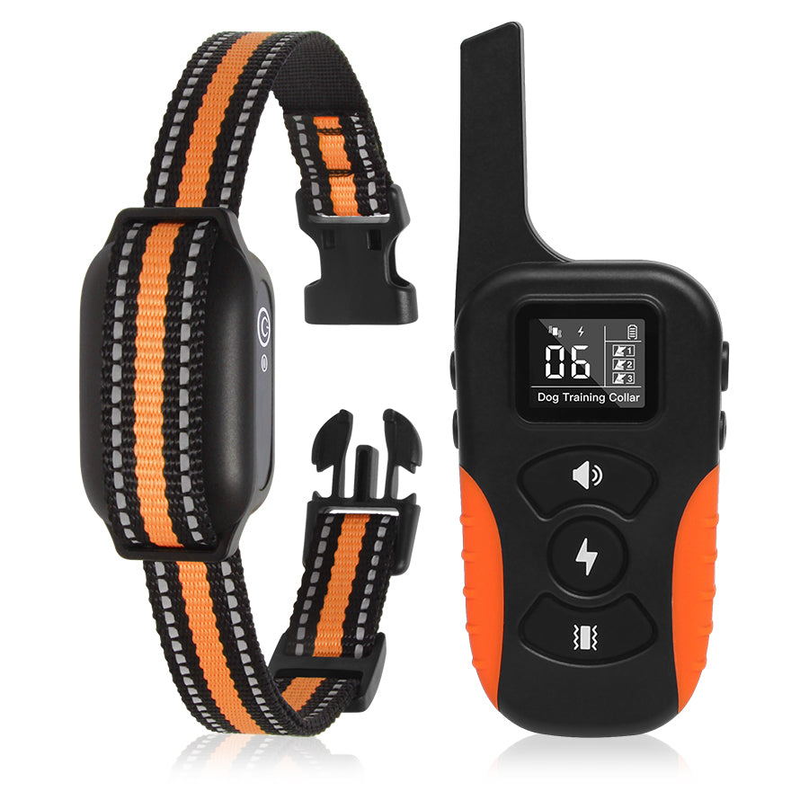 KFX-6781501 Waterproof Remote Dog Training Collar with Electric Shock, Vibration, and Beep Functions, Range Up to 1000 Meters