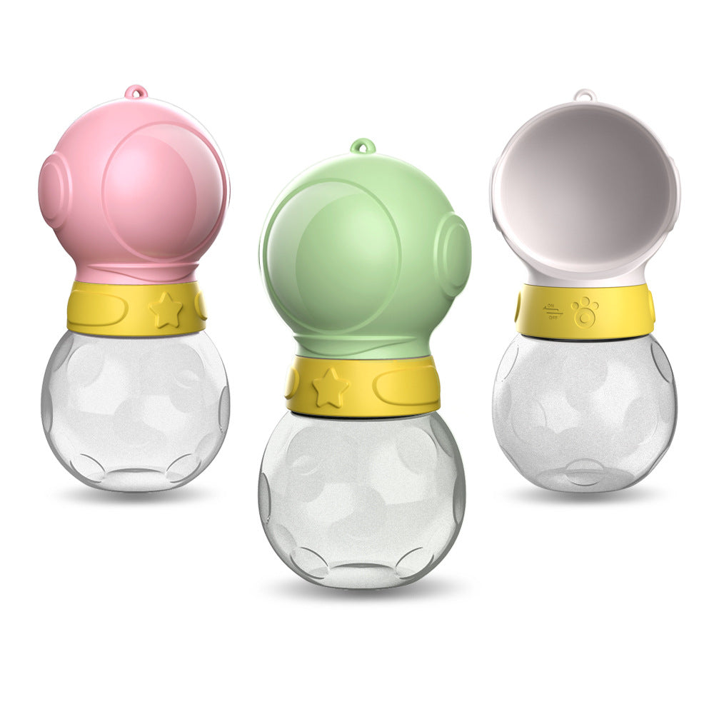 KFX-6784061 Portable Dog Water Bottle and Food Feeder for Small Pets - Leak Proof, BPA Free, 380ml Capacity