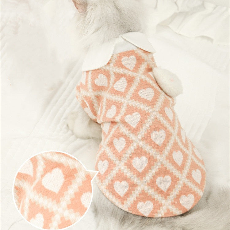 KFX-6784573 Lightweight Summer Cat Shirt - Plush Bear Round-Neck in Pink & Purple, Multiple Sizes Available