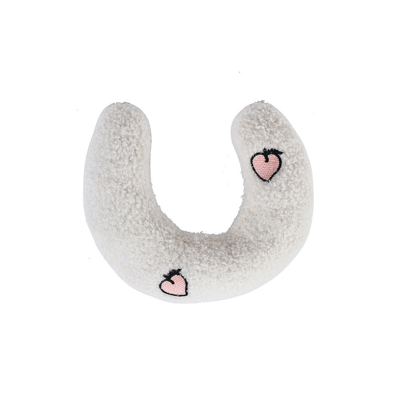 KFX-6784829 Cozy Cotton Plush Moon Pillow for Small Dogs - Light Yellow, White, Blue Options