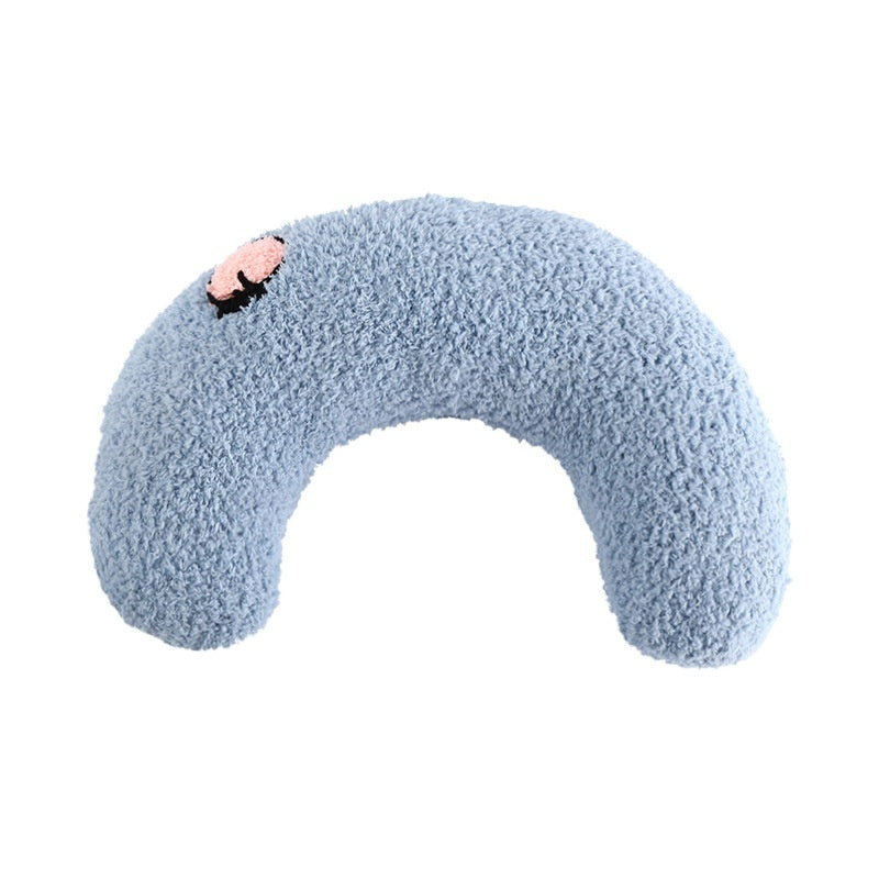KFX-6784829 Cozy Cotton Plush Moon Pillow for Small Dogs - Light Yellow, White, Blue Options
