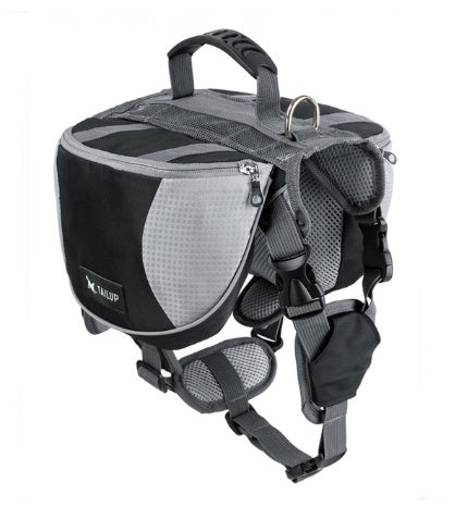 KFX-6787773 Outdoor Pet Harness with Integrated Backpack for Hiking and Adventure