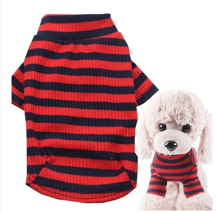 KFX-6788157 Comfortable Stretch Cotton Striped Pet Bottoming Shirt for All Breeds