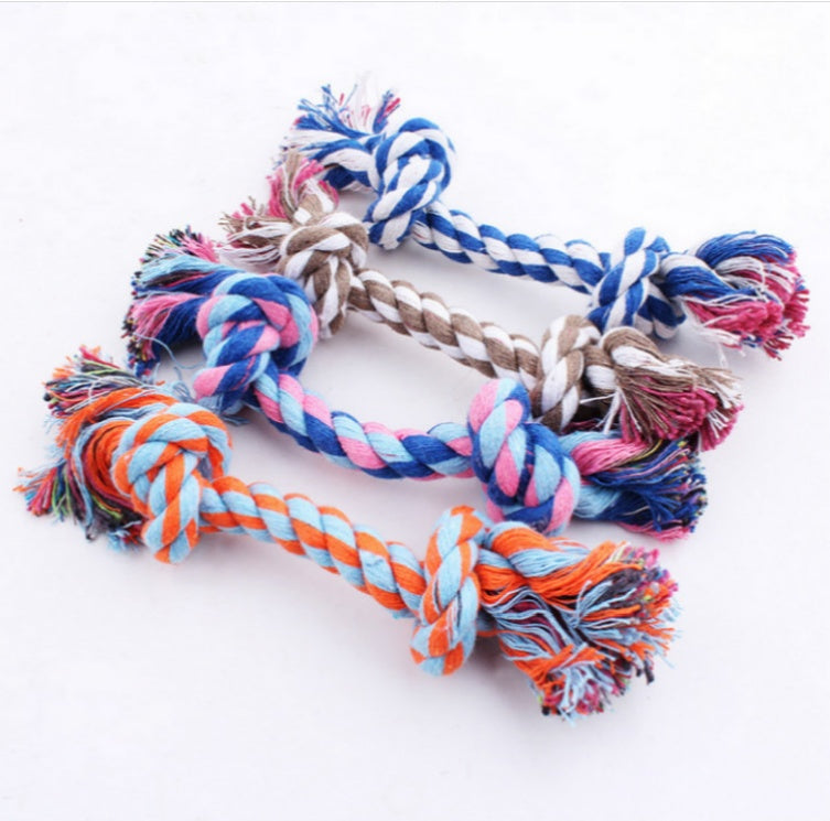 KFX-6788797 Durable Cotton Rope Dog Toy for Molar Teeth Cleaning and Play