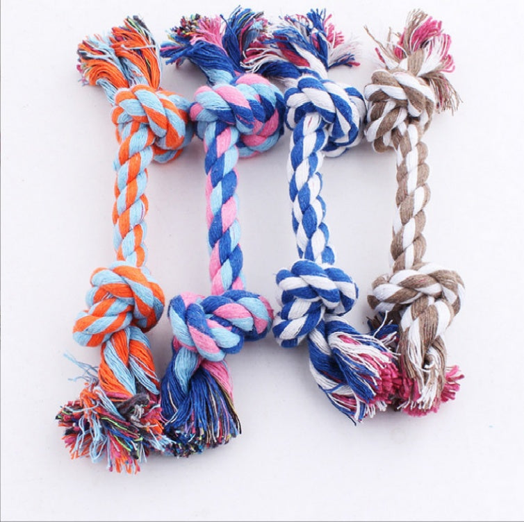 KFX-6788797 Durable Cotton Rope Dog Toy for Molar Teeth Cleaning and Play