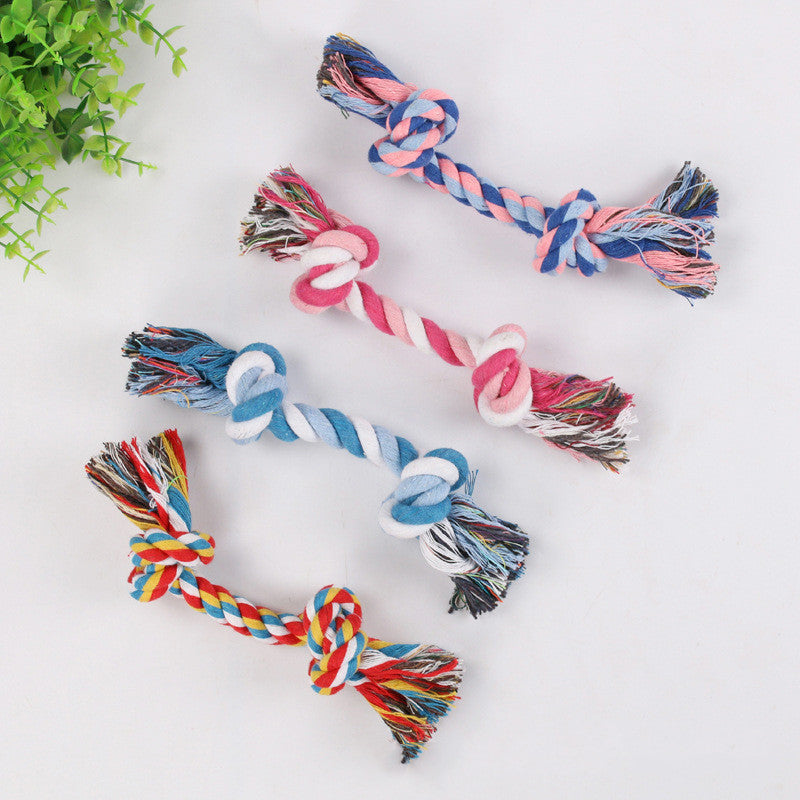 KFX-6788797 Durable Cotton Rope Dog Toy for Molar Teeth Cleaning and Play