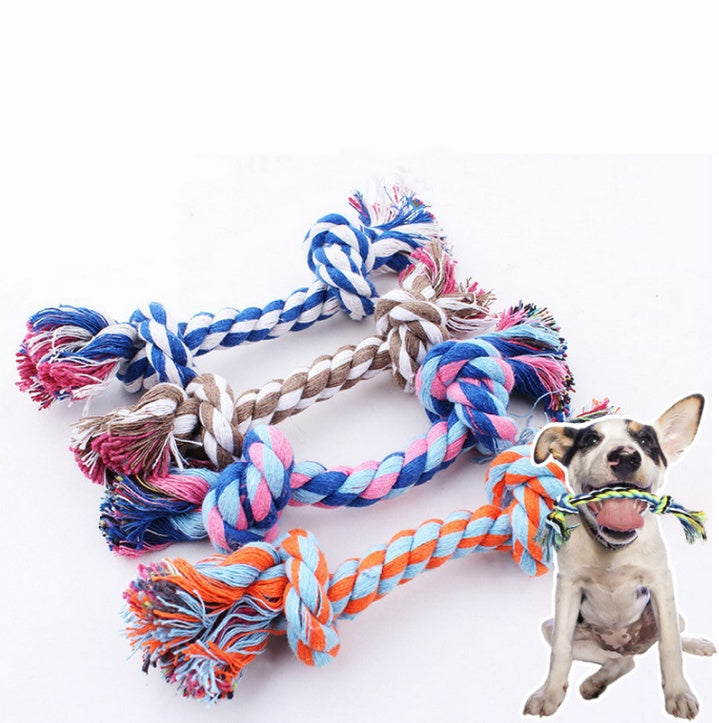 KFX-6788797 Durable Cotton Rope Dog Toy for Molar Teeth Cleaning and Play