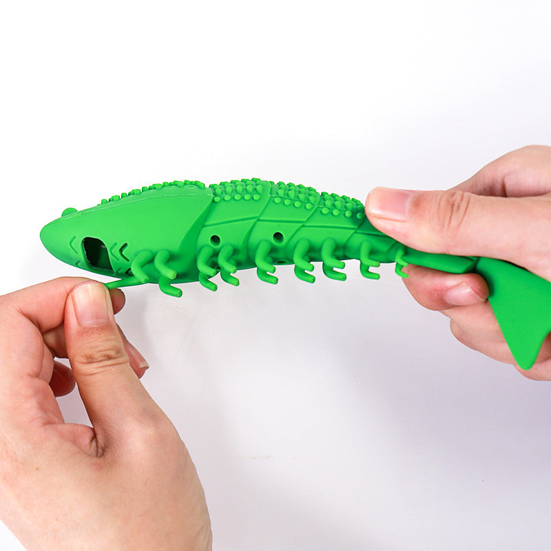 KFX-6789565 Silicone Cat Toothbrush Toy with Natural Rubber for Teeth Cleaning and Biting Fun