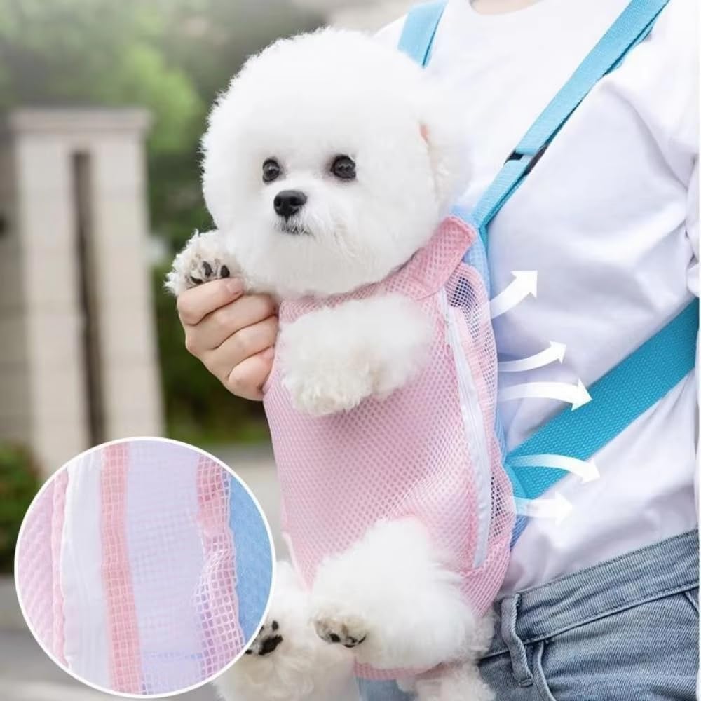 KFX-6790205 Adjustable Cat and Dog Carrier Backpack with Leg Holes, Lightweight Travel Bag for Pets