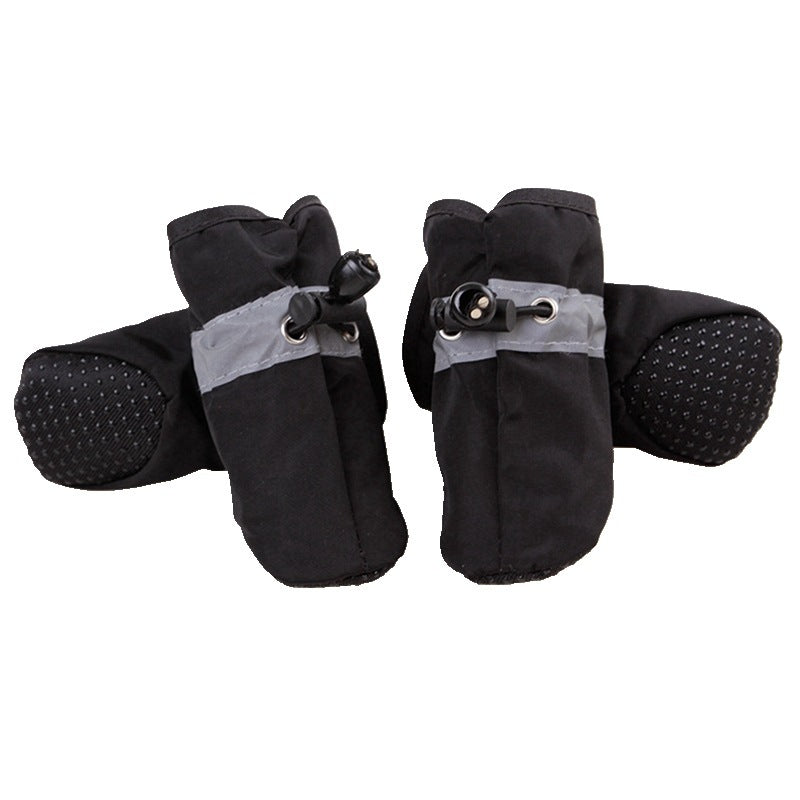 KFX-6790589 Pet Soft Bottom Non-Slip Rain Boots for Dogs - Breathable Nylon Cloth, Adjustable Fit in Red, Blue, Black