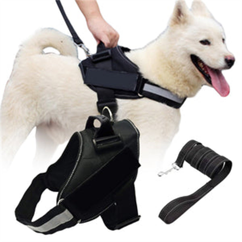 KFX-6793021 Reflective Dog Vest Harness with Leash - Fashionable Cloth Design