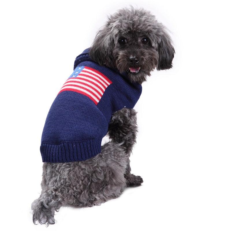 KFX-6794301 Stylish Blue Acrylic Dog Outfit for Golden Retrievers - Available in Multiple Sizes